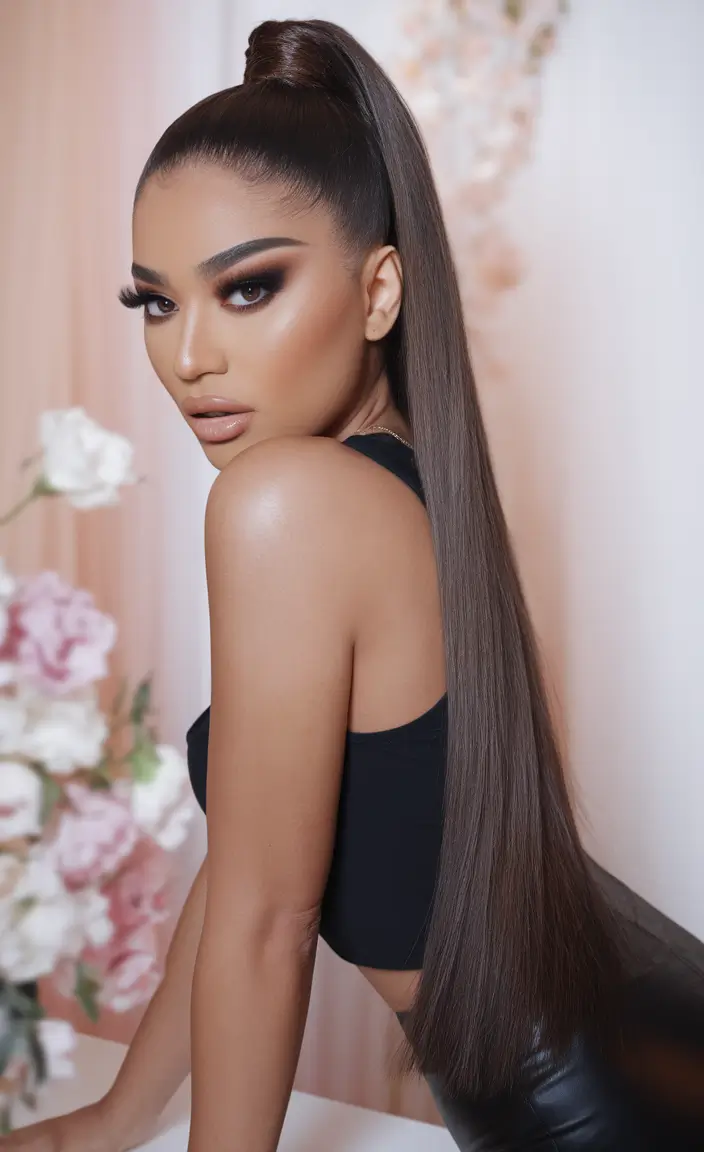 Fresh Hairstyles for June 2025 - Ultra-Sleek High Ponytail