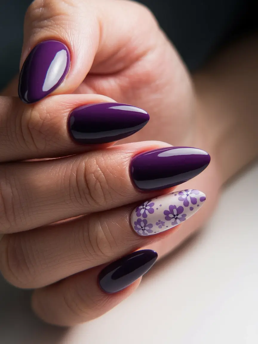 Almond Nails That Slay Summer 2025 Midnight Bloom