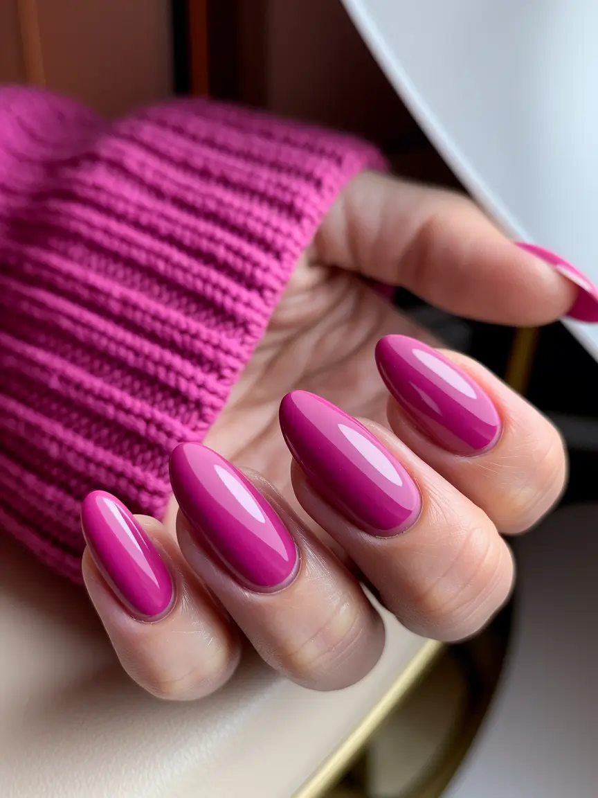 Almond Nails That Slay Summer 2025 Fuchsia Cream for Everyday Glam