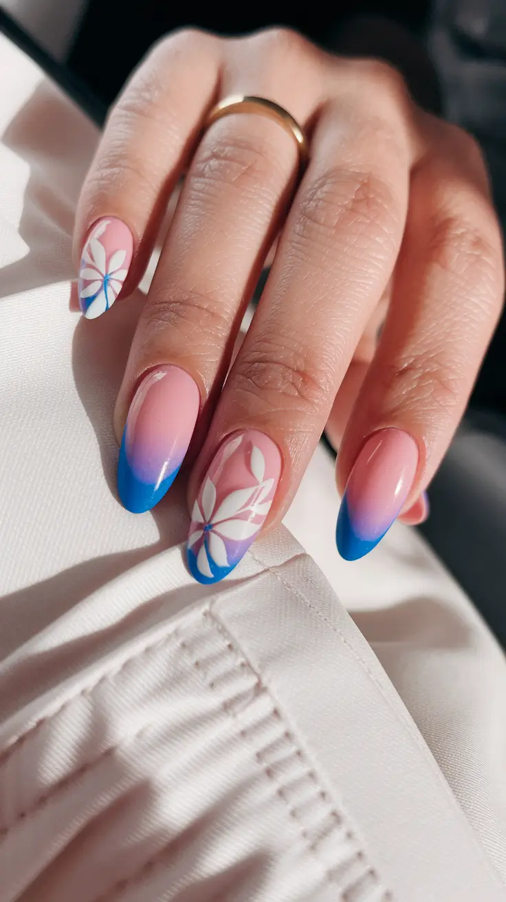 Almond Nails That Slay Summer 2025 Ocean Breeze Meets Soft Bloom