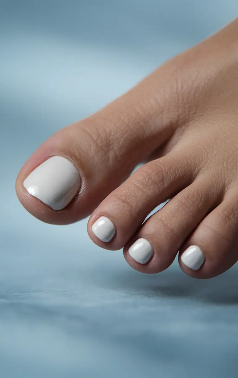 Bold Toe Colors for Summer 2025 Minimalist Whiteout