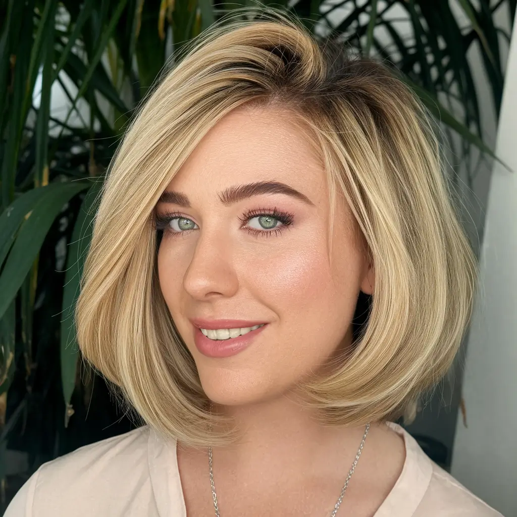 chic bob haircuts Softly Swept Layers for a Classy Bob