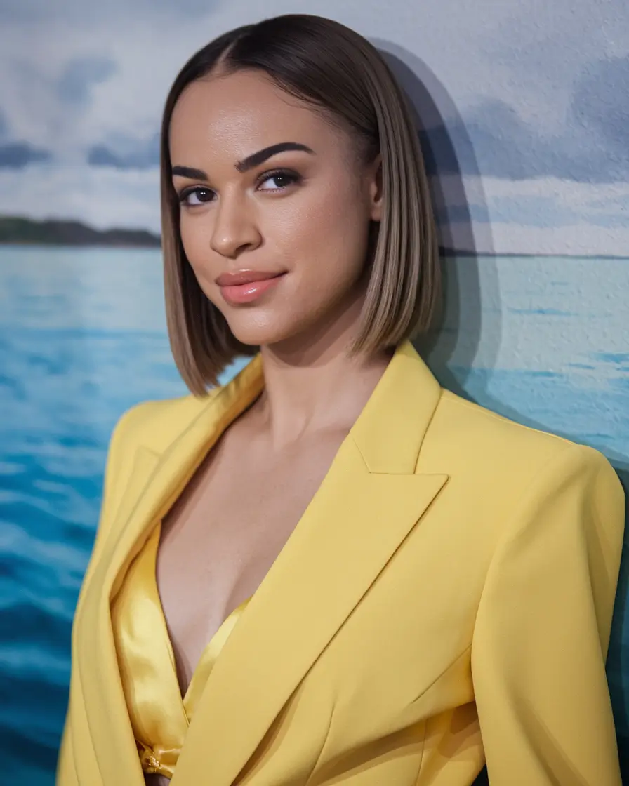 chic bob haircuts Precision Bob with Subtle Caramel Shimmer