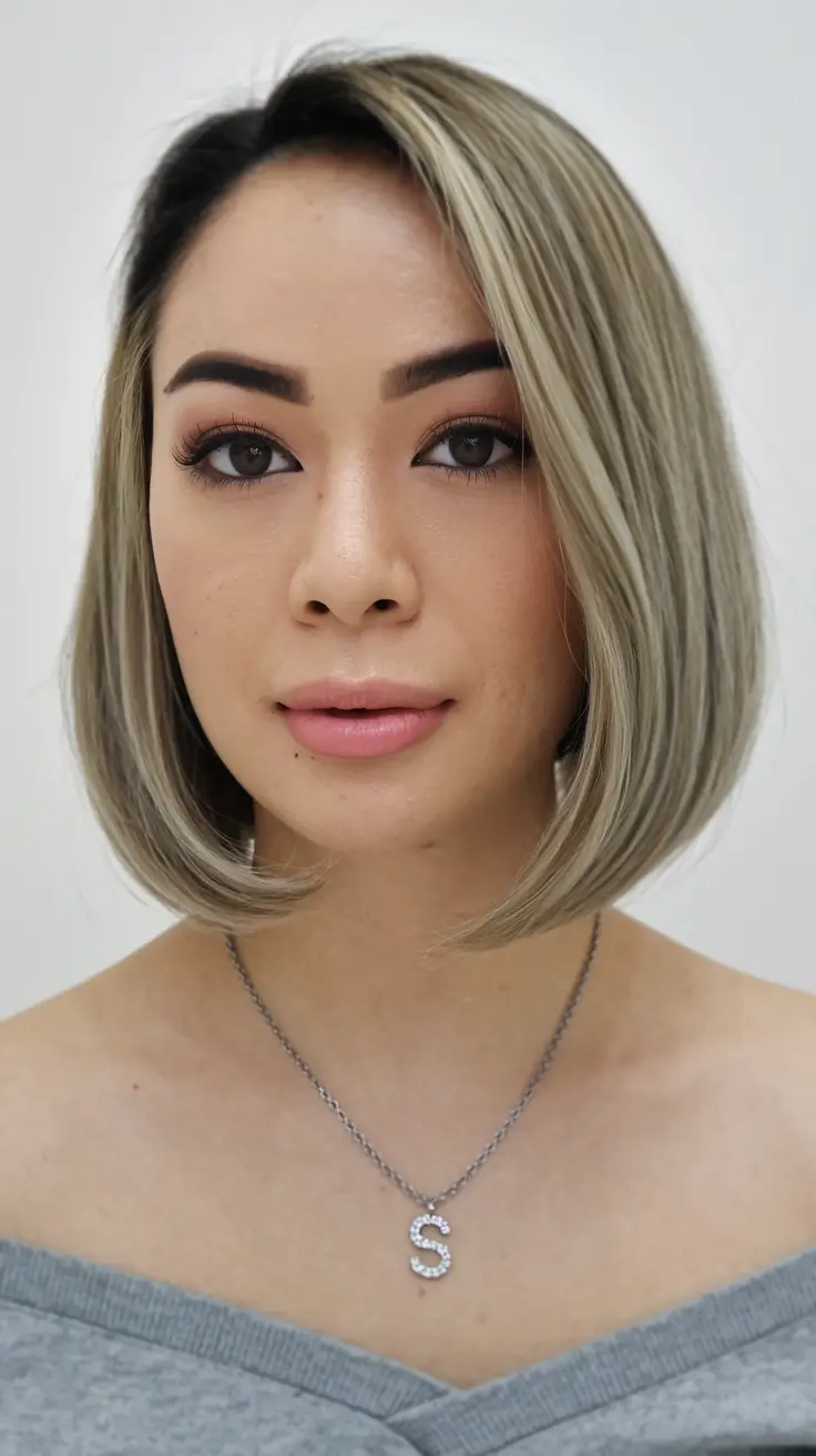 chic bob haircuts Short Bob with Ash Blonde Edges