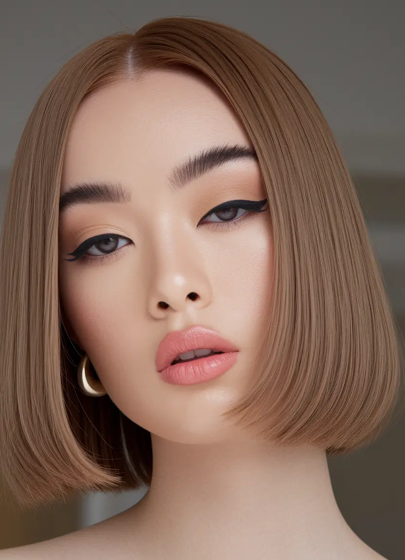 chic bob haircuts Minimalist French-Inspired Curve Bob