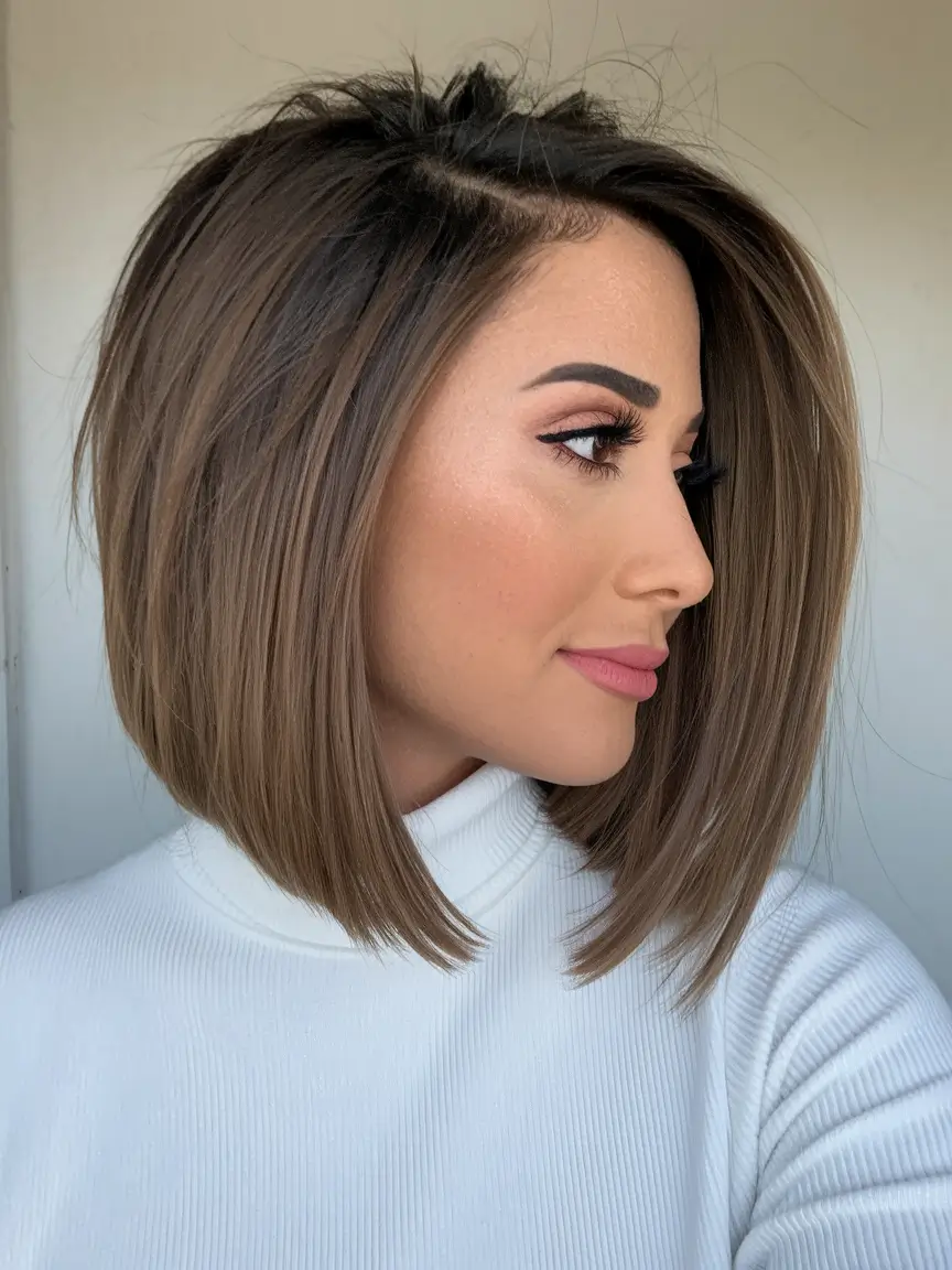 chic bob haircuts Volumized Inverted Lob with Soft Texture