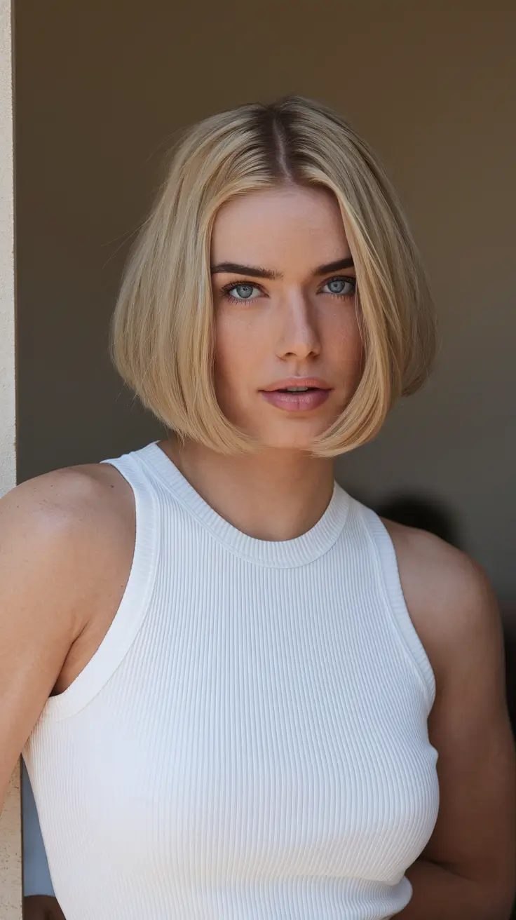 chic bob haircuts Blunt and Youthful Classic Bob