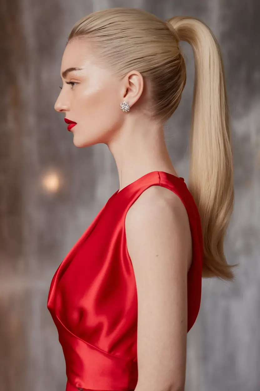 Cute Natural Summer Hairstyle Ideas 2025: Effortless Looks Sculpted Blonde Ponytail