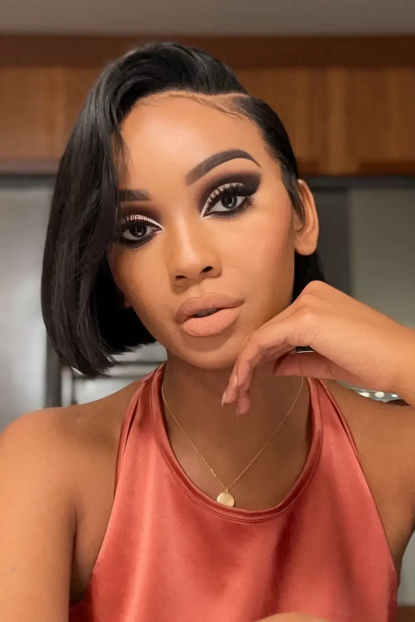 easy summer hairstyles Modern Swoop Bob with Edge