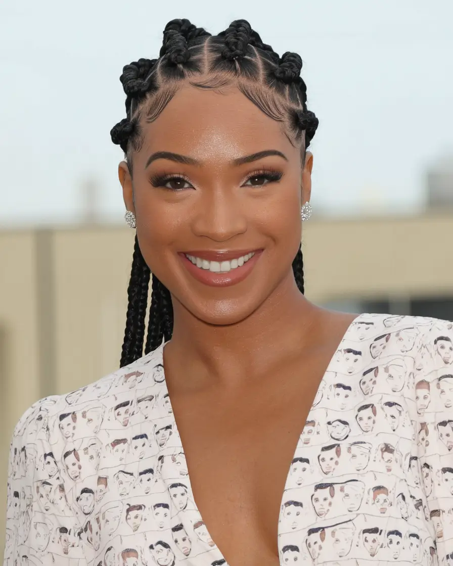 easy summer hairstyles Mini Crown Braids with Shine