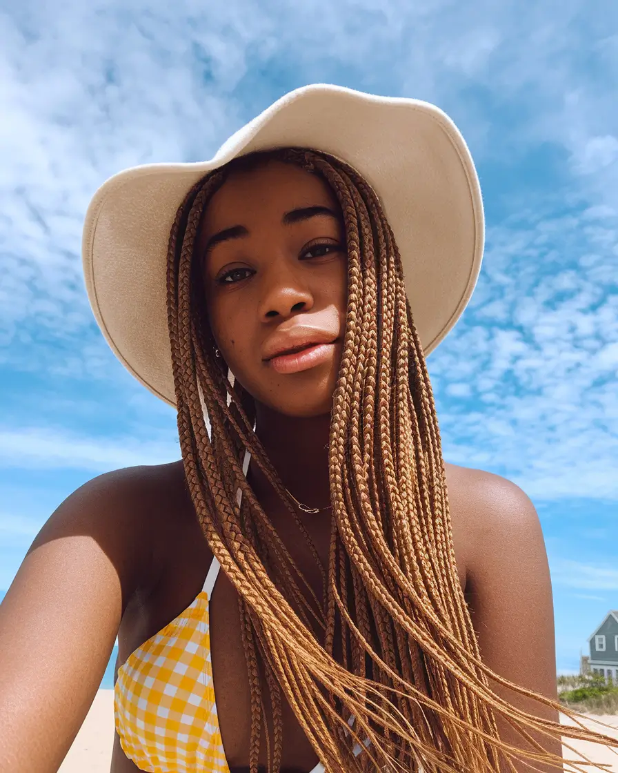 Effortless Looks Vacation Hairstyles for Summer 2025 Golden Braids with Summer Glow