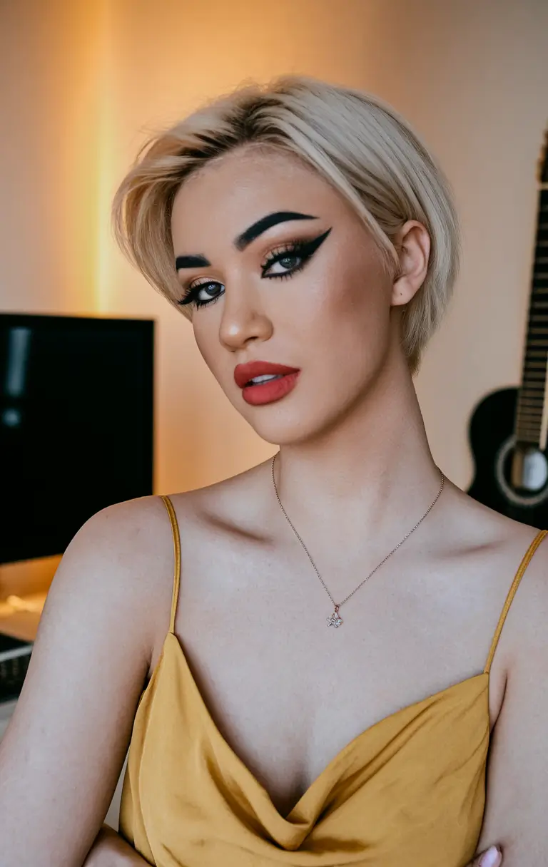Fresh Inspiration Short Summer Haircut 2025 Feathered Platinum Layers with Volume