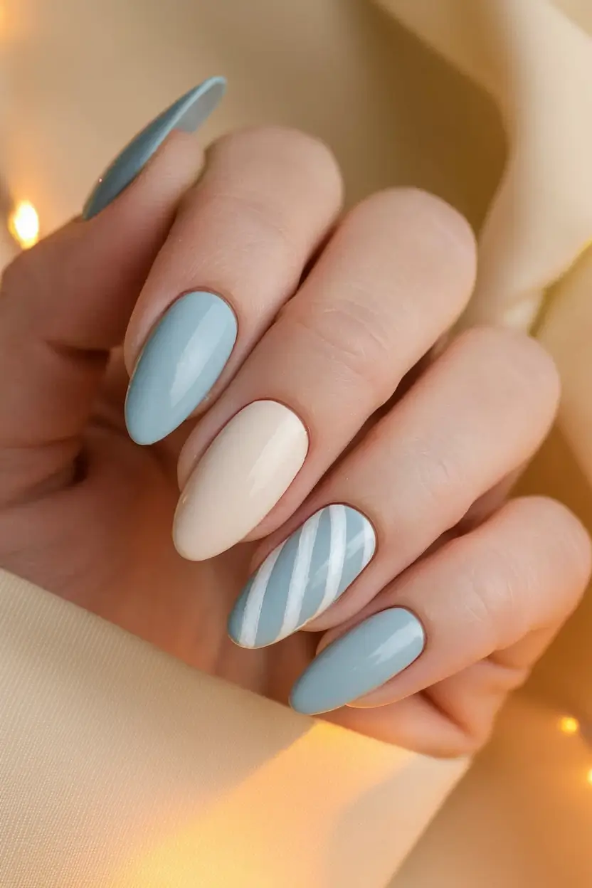 Fresh Nail Ideas to Try This May 2025 Soft Sky Blue With a Minimalist Twist