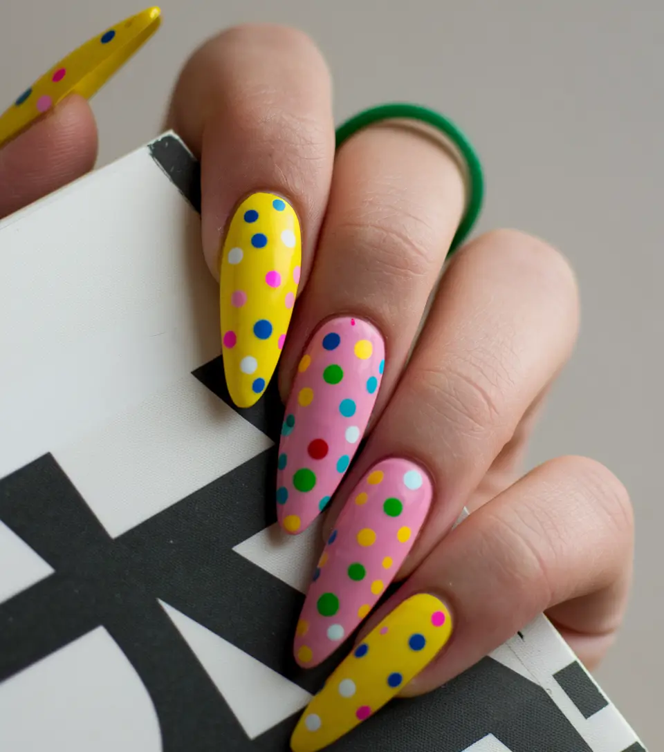 fun nail art ideas playful polka dot pop