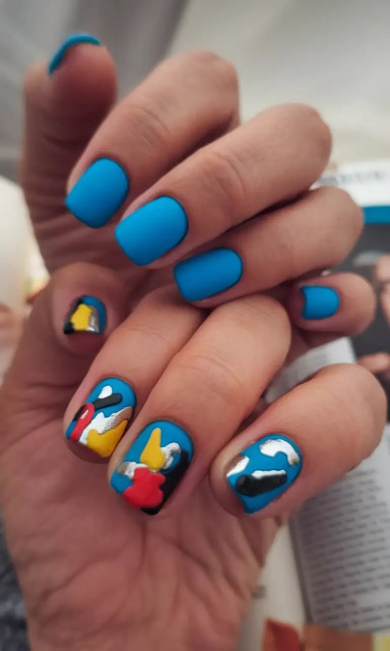fun nail art ideas cartoon chic color pop