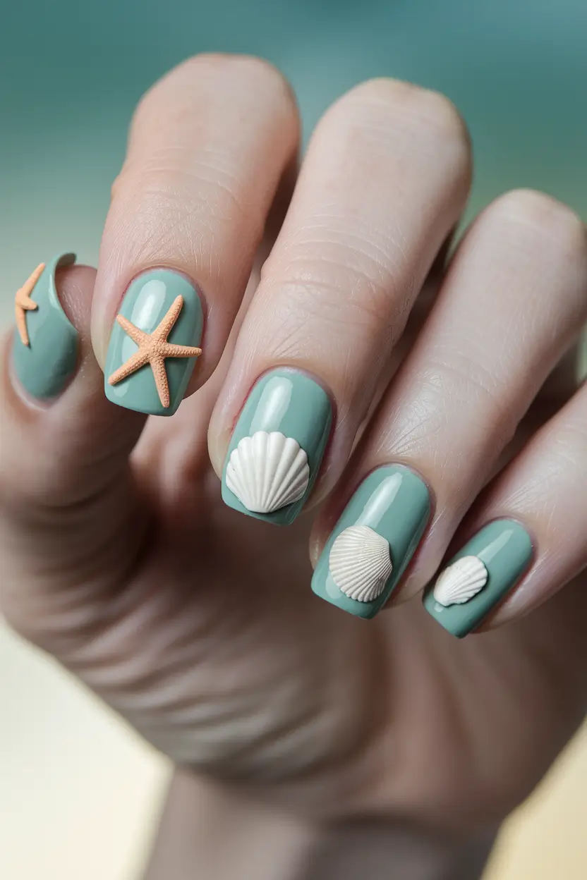 crazy nail designs creative fun art ideas sea treasures