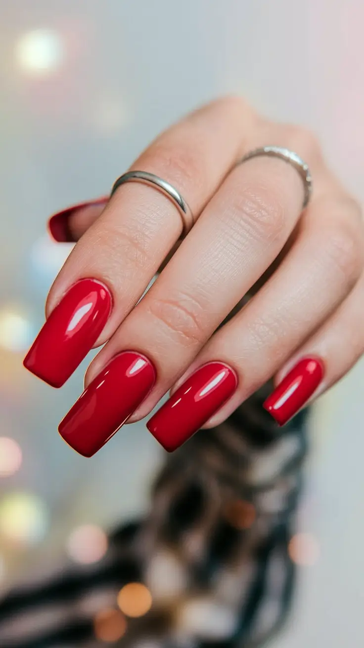 Glossy Gel Nails for Summer 2025 Classic Red, Reimagined