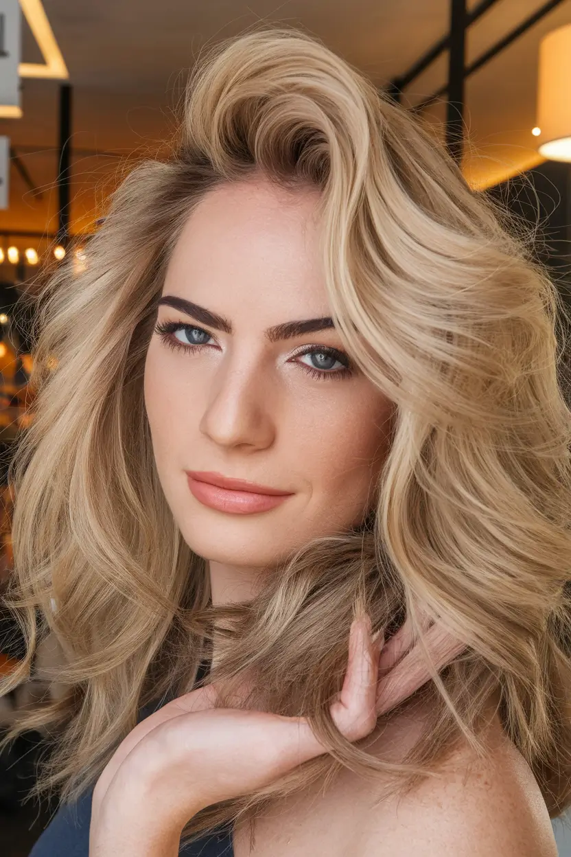 Layered Butterfly Haircuts - Summer 2025 Hairstyle Trends Side-Swept Butterfly Blowout
