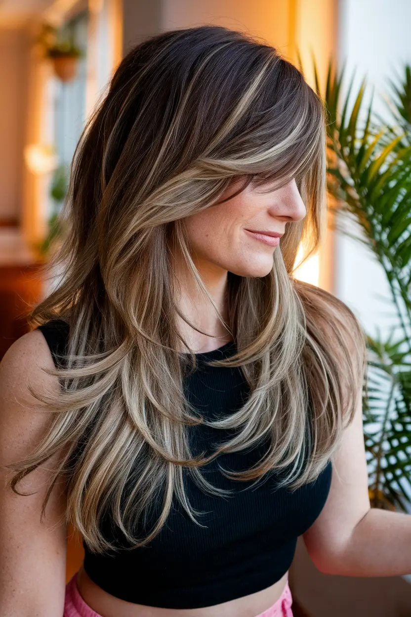 Layered Butterfly Haircuts - Summer 2025 Hairstyle Trends Dimensional Highlights and Sweeping Butterfly Layers