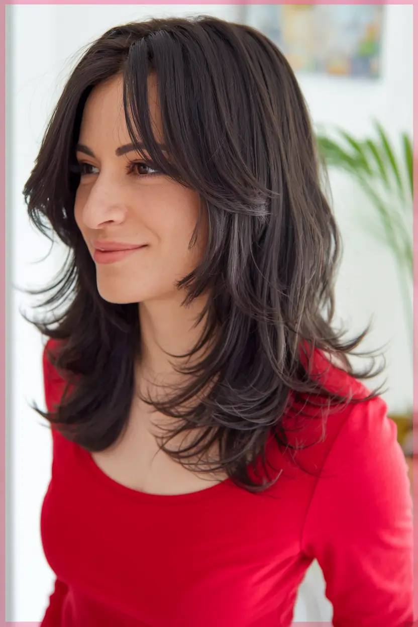 Layered Butterfly Haircuts - Summer 2025 Hairstyle Trends Feathered Volume with Layered Curtain Bangs
