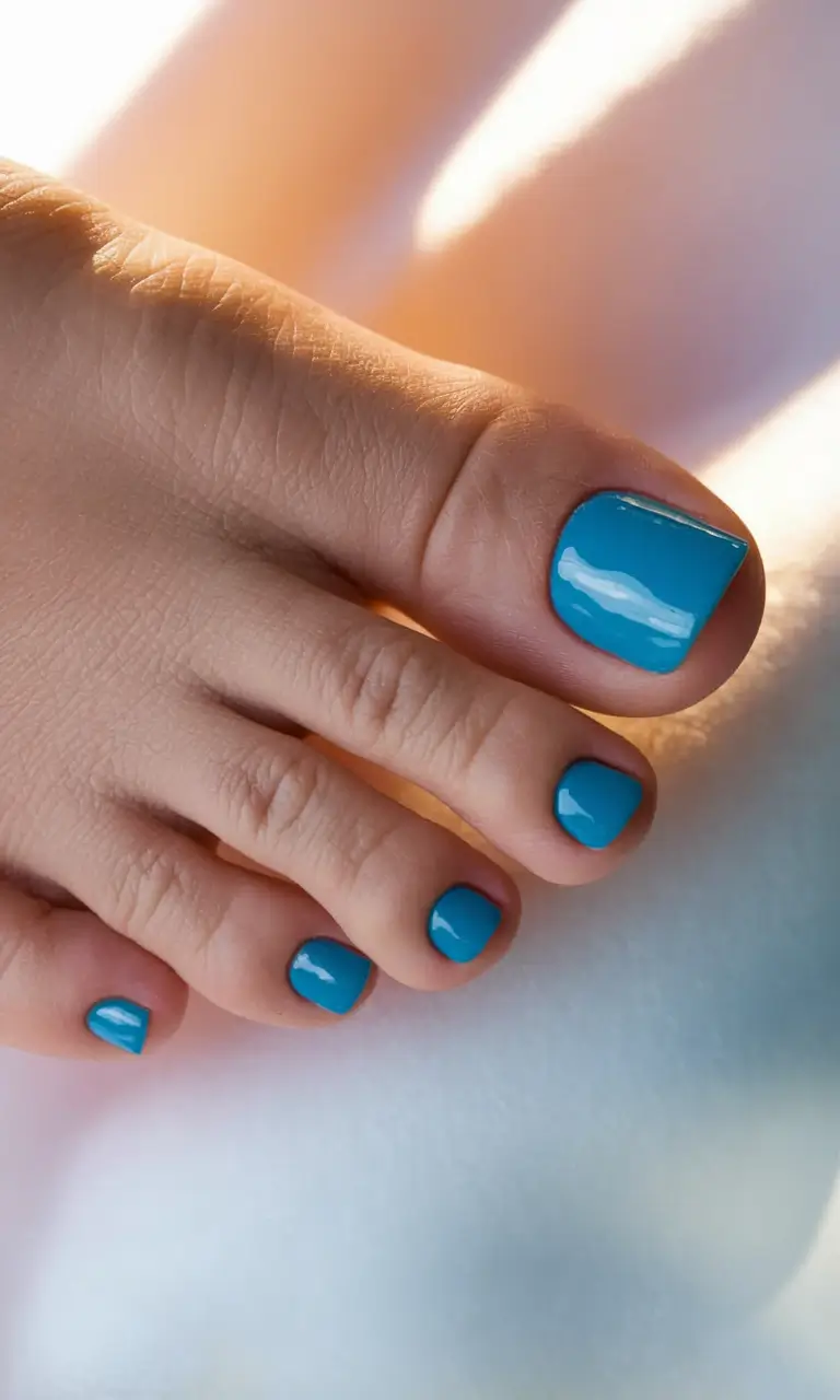 may toe nails ideas 2025 True Blue Pop of Summer Fun