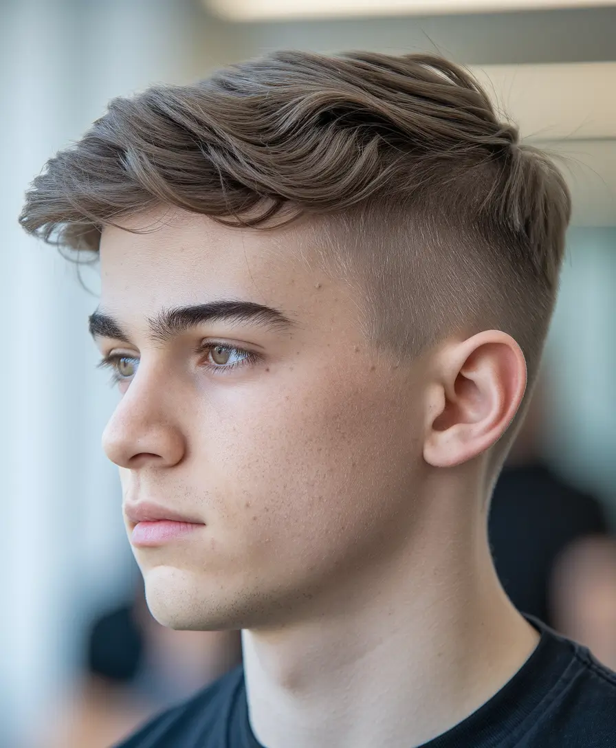 boy summer haircut 2025 Wavy Texture with Volume Fade