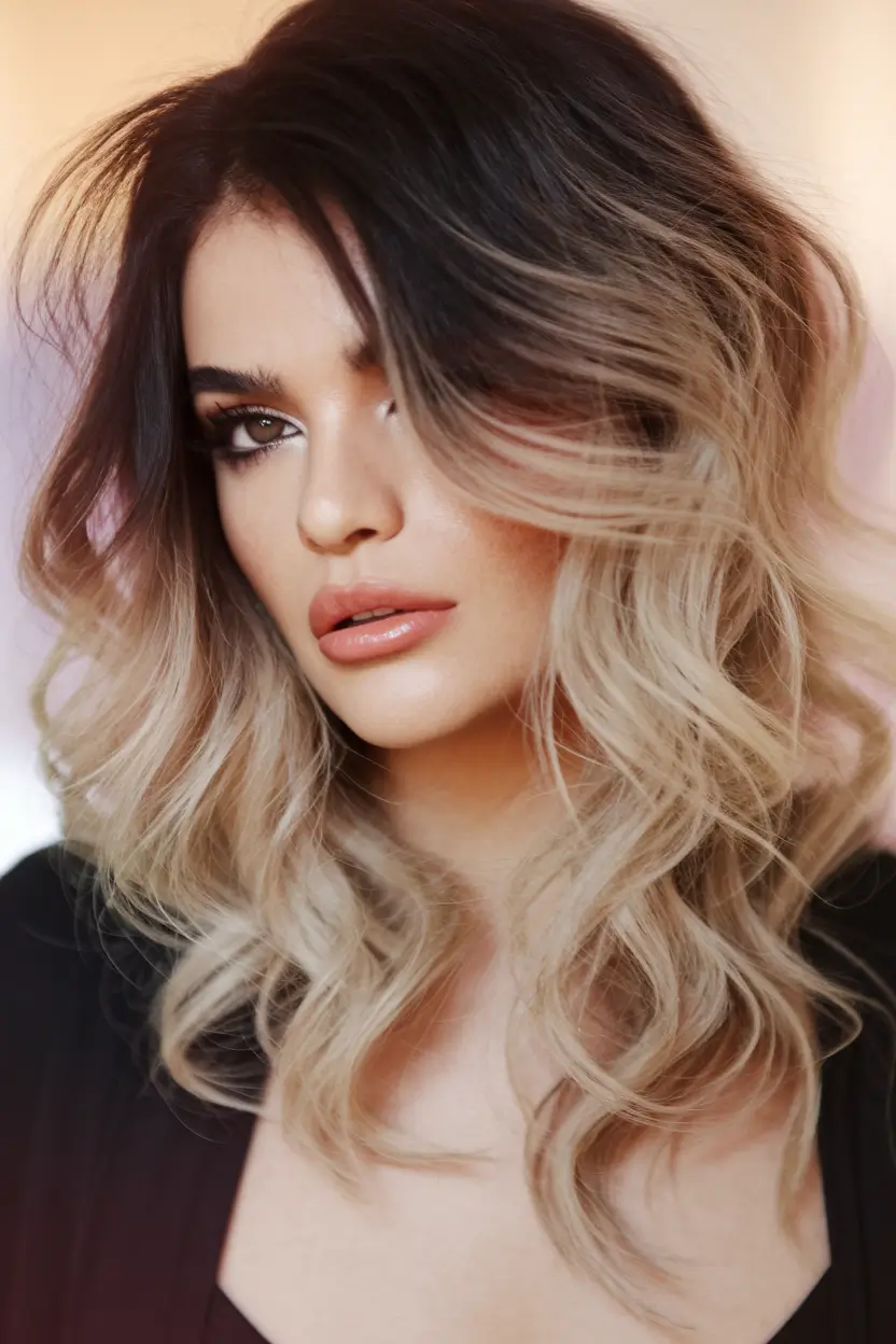 Modern Shades Summer Ombre Hair Color Ideas 2025 Smoky Brunette to Champagne Blonde