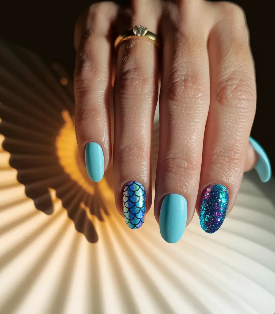 nail inspo summer blue Mermaid Dreams