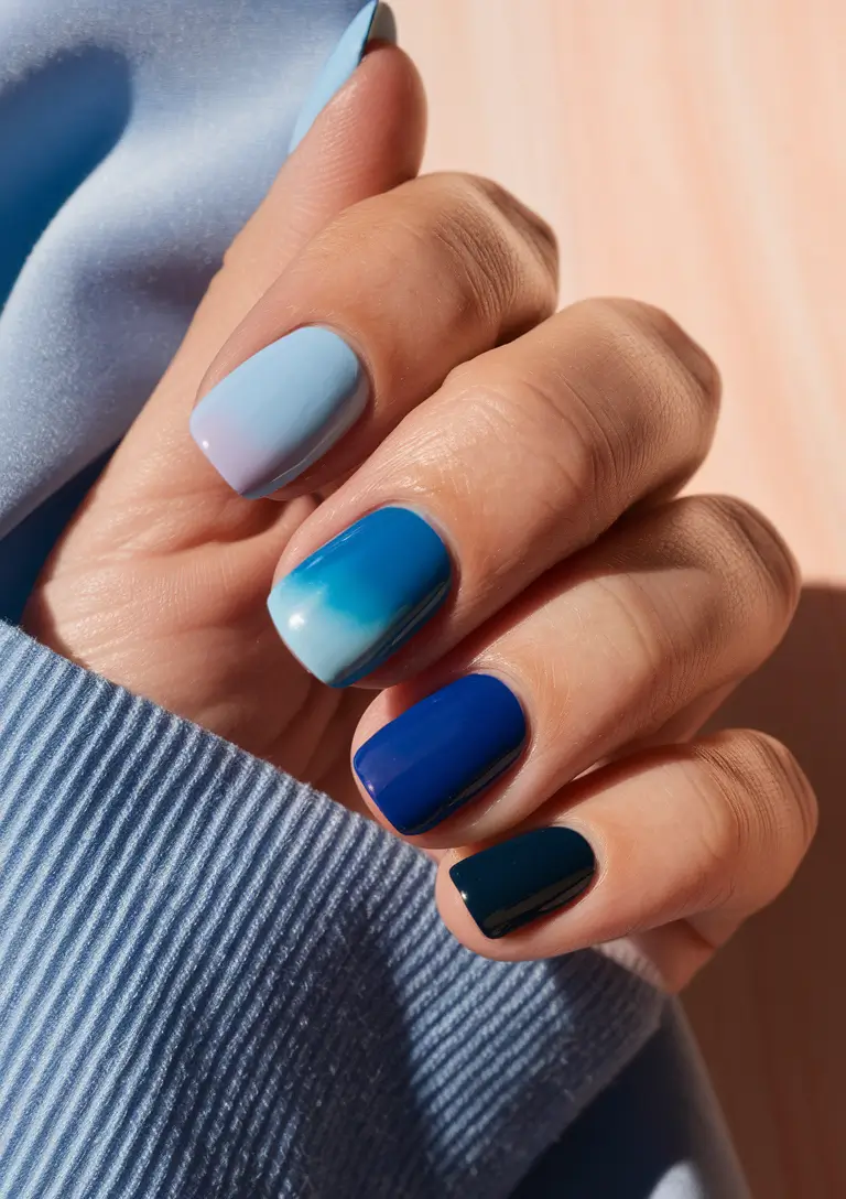 Prettiest May Colors for 2025 Nails+Gradient Blues for Sky-High Vibes