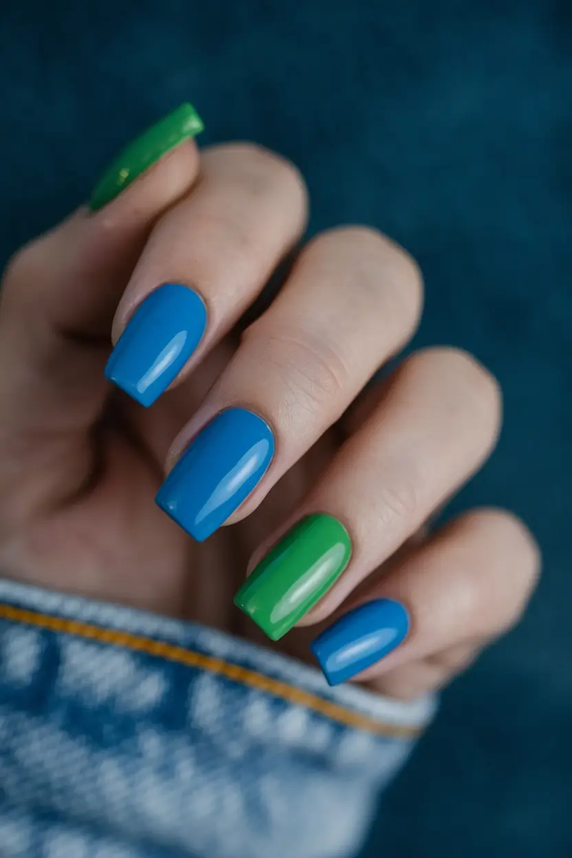 Prettiest May Colors for 2025 Nails+Blue and Green Primary Pop