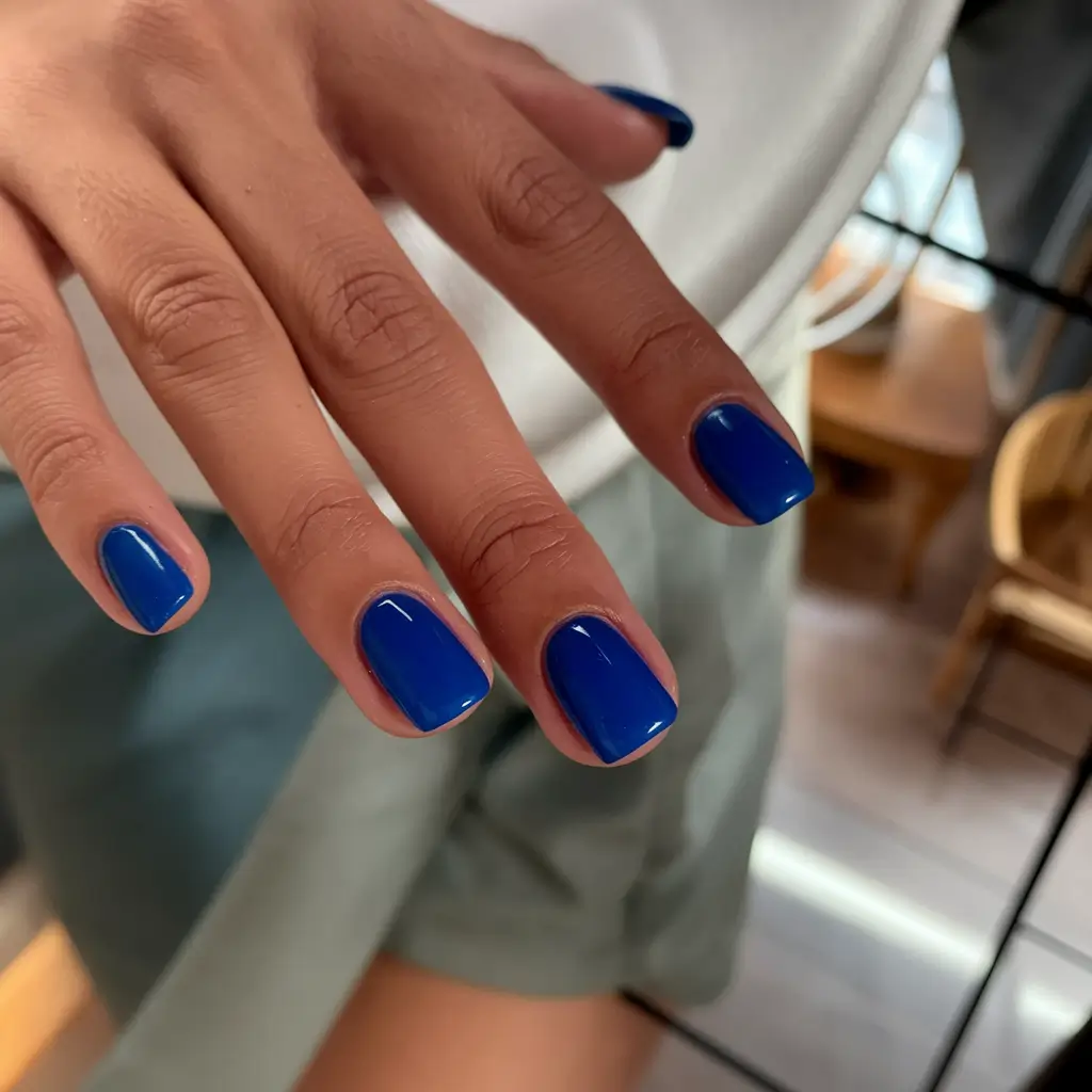 Short Nail Inspo for Summer 2025+Deep Blue Crush with Gloss
