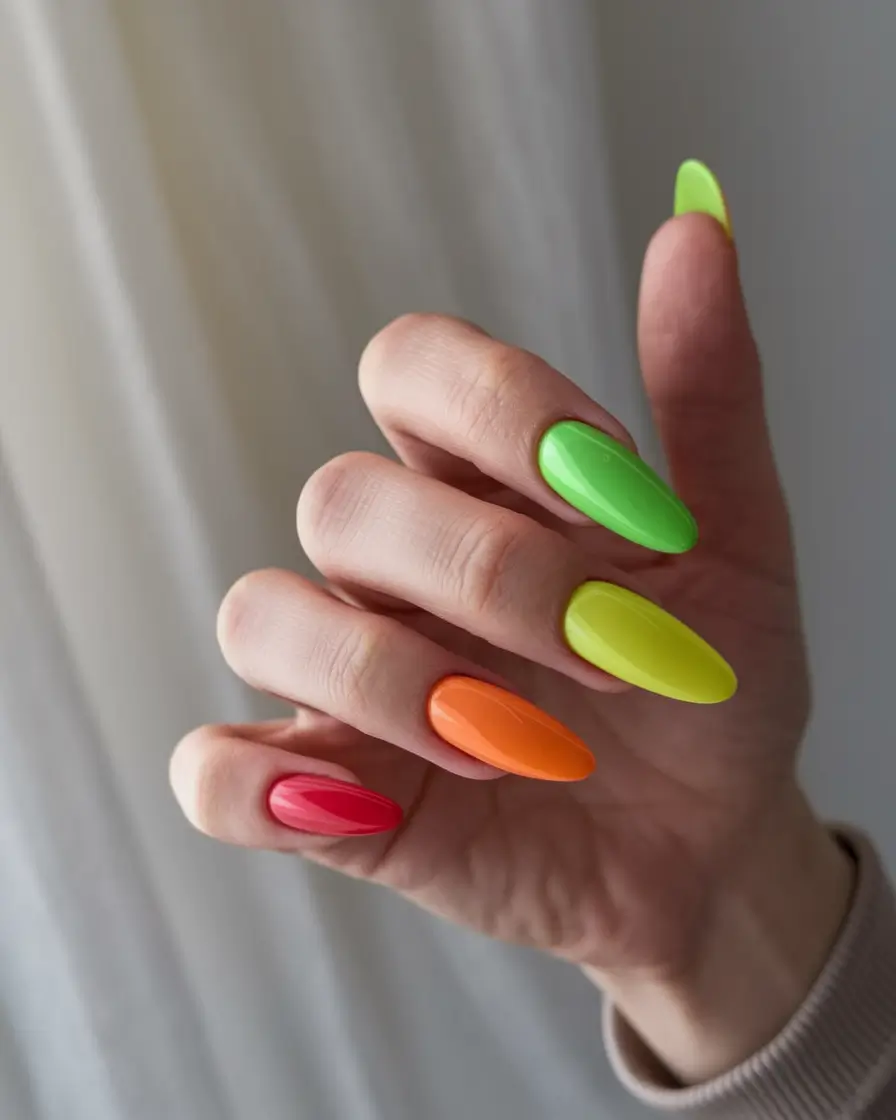 Summer 2025 Acrylics That Pop Neon Candy Mix