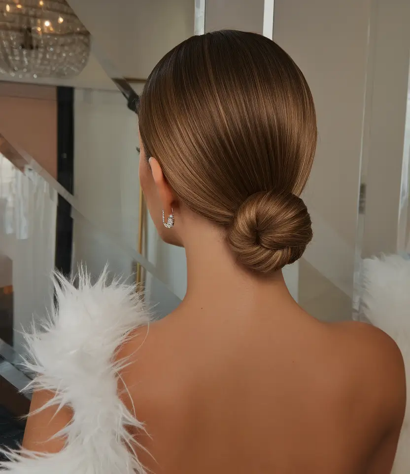 Summer Buns Hairstyle 2025: Chic Updos Timeless Sleek Knot for High-End Summer Evenings