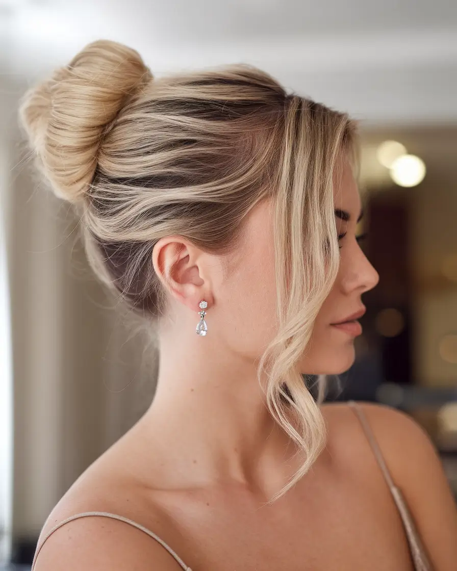 Summer Buns Hairstyle 2025: Chic Updos Classic Donut Bun with a Summer Twist