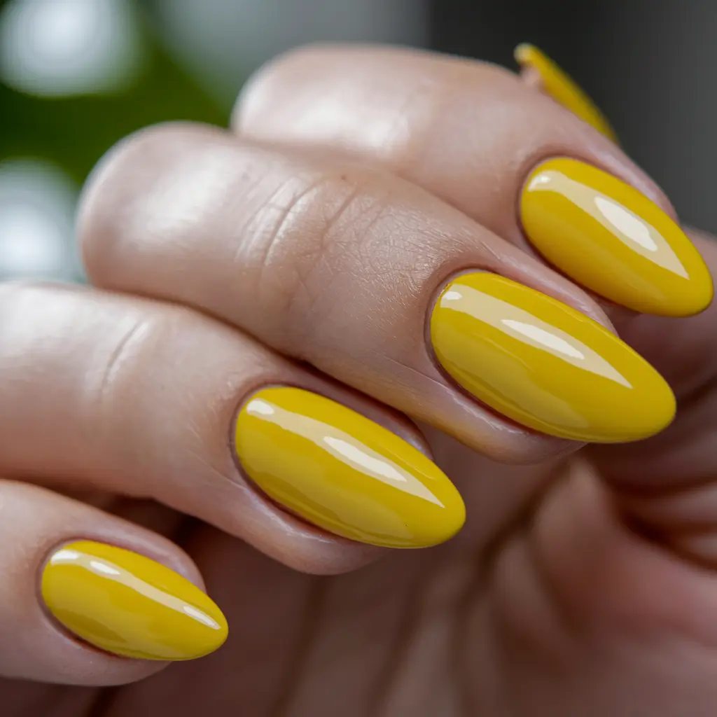 summer nail colors ideas 2025 Sunshine on Speed Dial