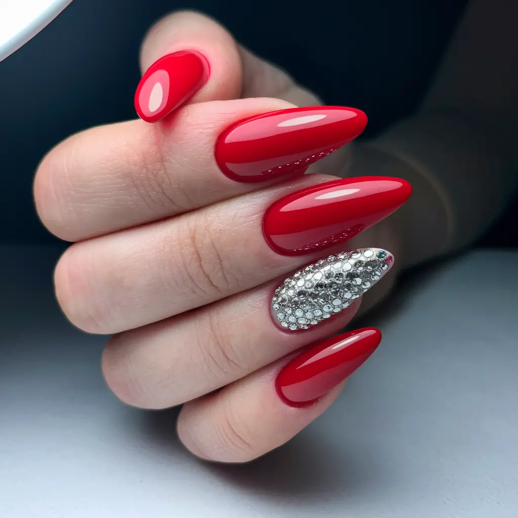 summer nail colors ideas 2025 Ruby Glaze with Ice