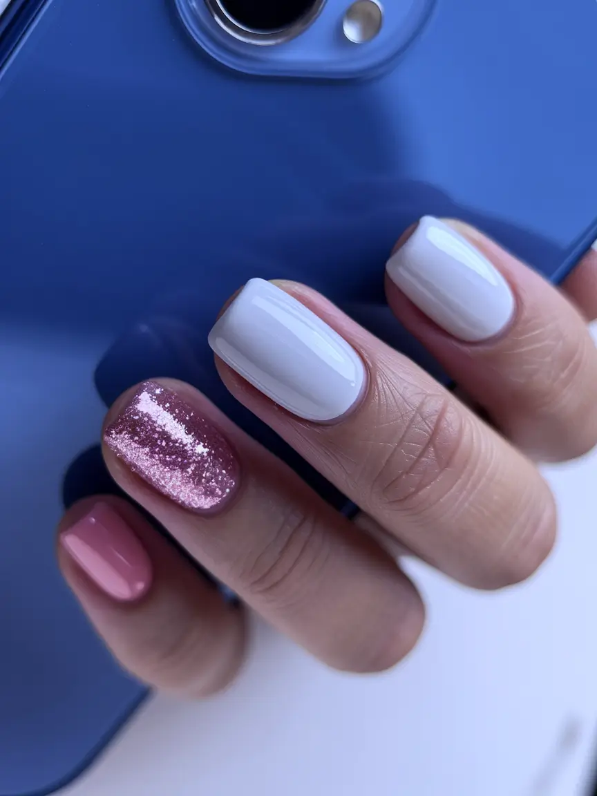summer nail colors ideas 2025 Strawberry Milkshake Trio