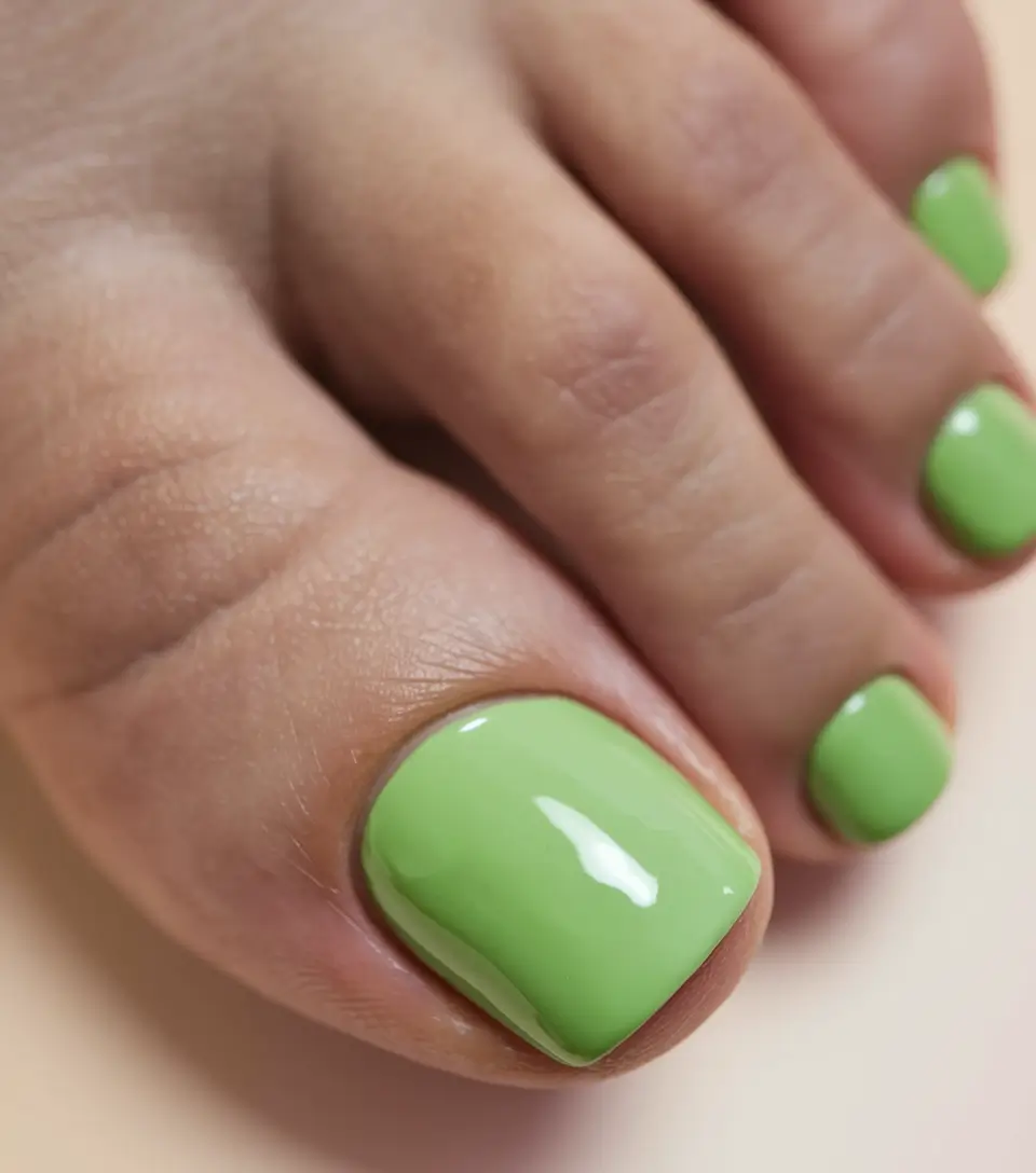 summer toe nails ideas 2025 Fresh Lime Minimalism