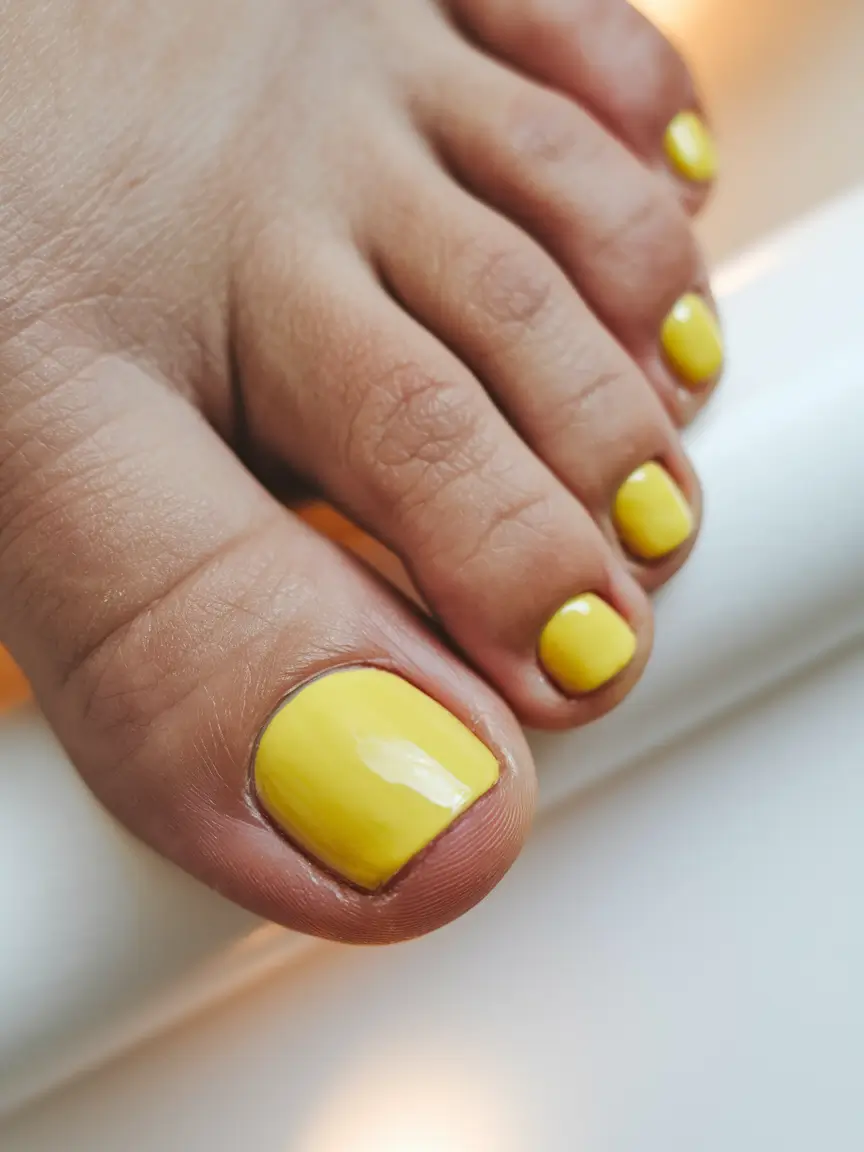 summer toe nails ideas 2025 Lemonade Mood