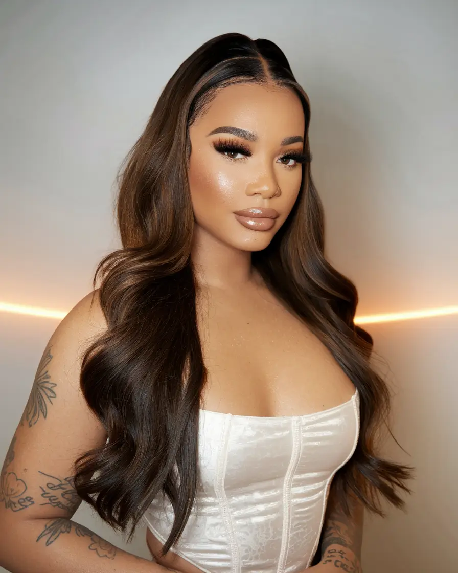Summer Updo Hairstyles 2025: Simple Styles+Deep Waves with Regal Center Part