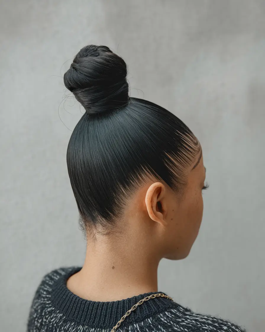 Summer Updo Hairstyles 2025: Simple Styles+Sleek Top Knot for Bold Simplicity