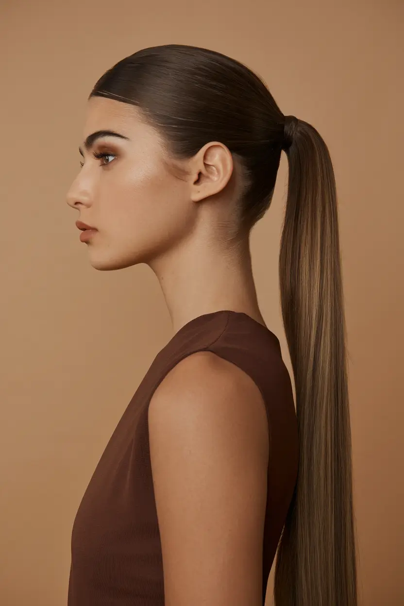 Summer Updo Hairstyles 2025: Simple Styles The Glossed Power Ponytail