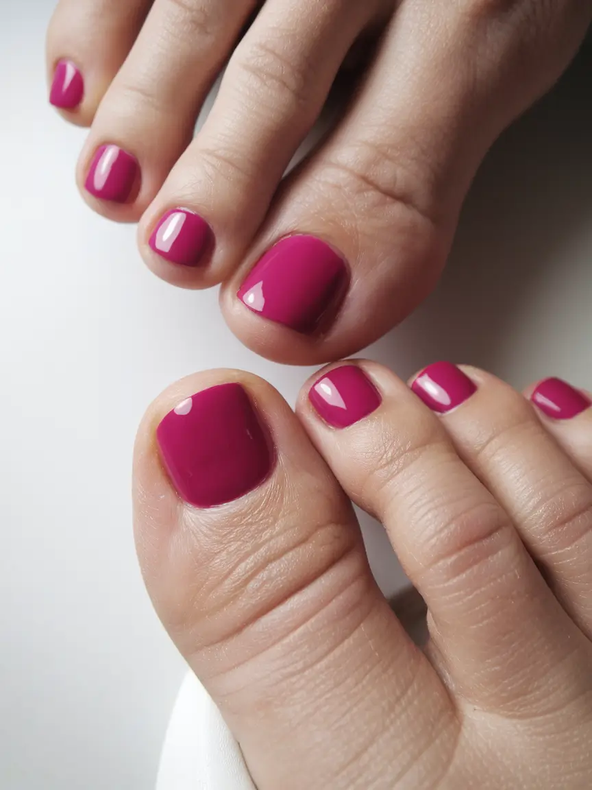 Toes That Shine in June 2025 Berry Cream Gloss That Feels Like Summer
