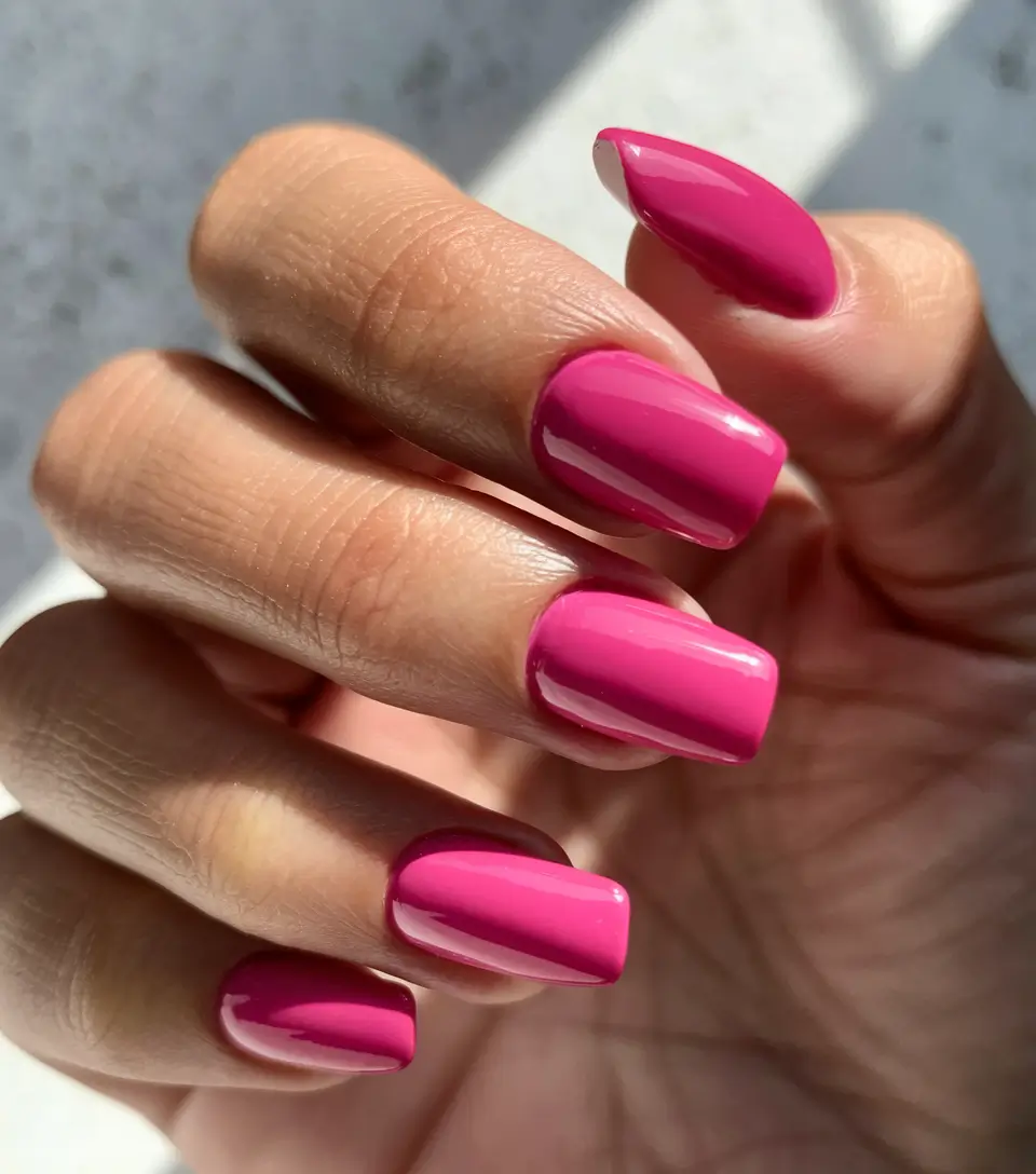 vacation nails ideas short Classic Pink Gloss for Effortless Summer Days