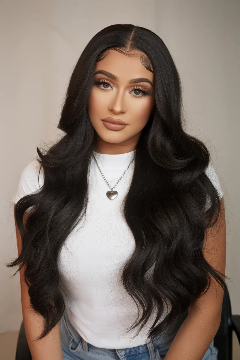 Wigs Hairstyle Summer 2025: Stylish Inspiration+Glossy Waves with Ultra Definition