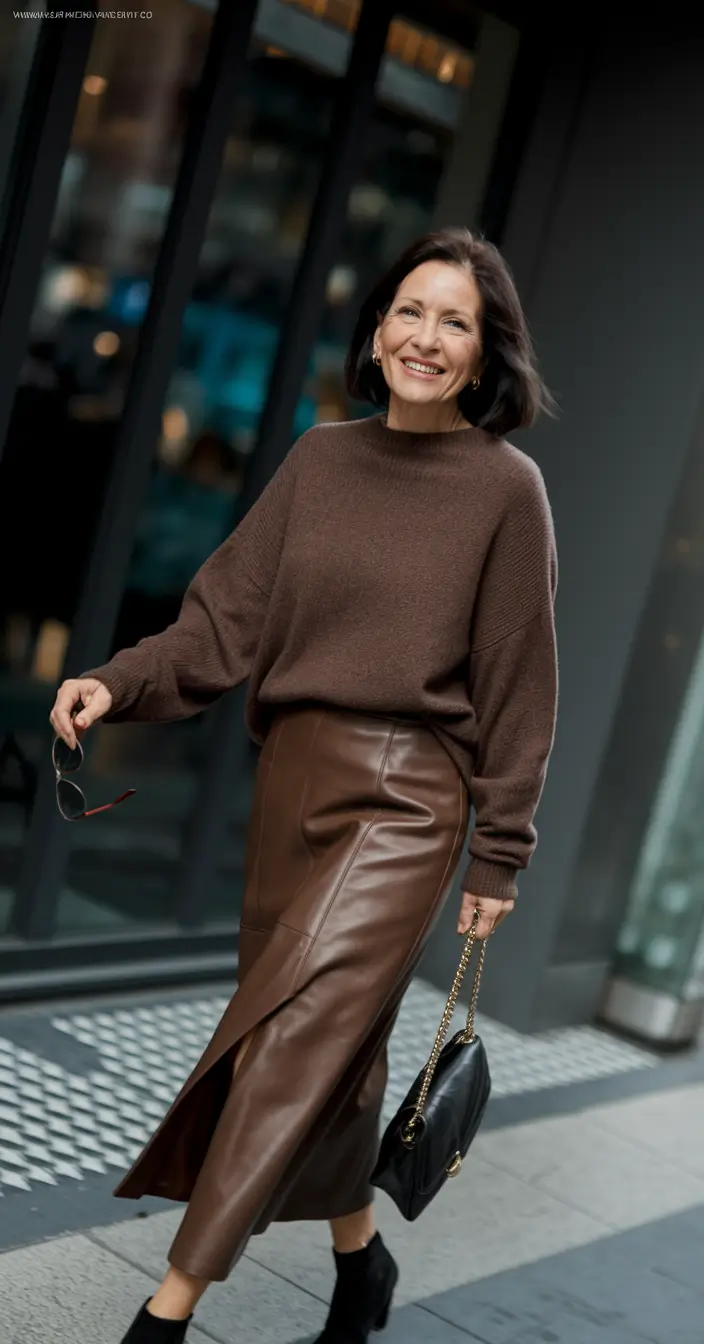fall outfits women over 50 classy 2024 Monochrome Mocha Grace