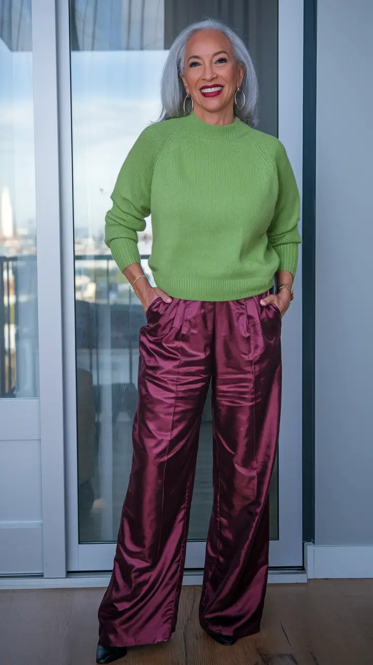 casual fall outfits for women over 50 Citrus and Merlot Ease