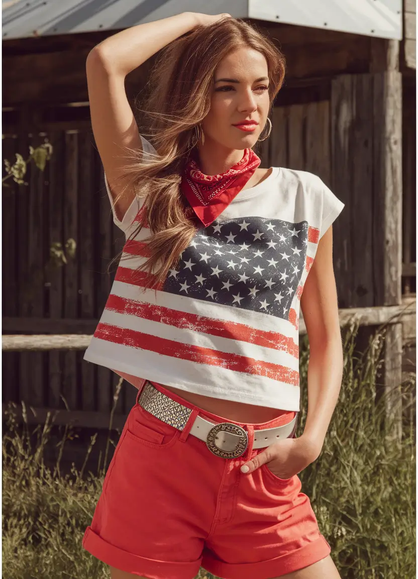 4th of july outfits western</p> <h2>Classic Cowgirl With a Flag Twist</h2> <p>