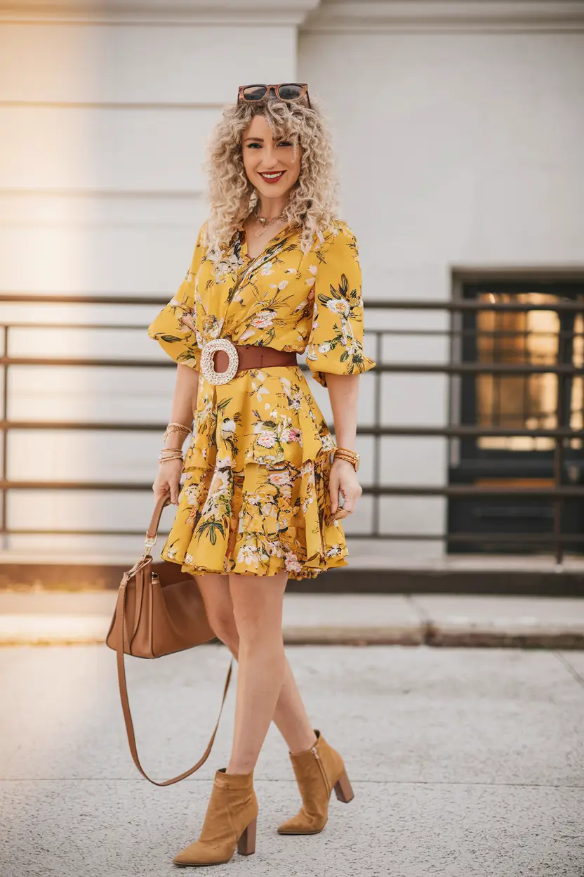 summer to fall transition outfits ideas 2025 - Radiant Mustard Blossom