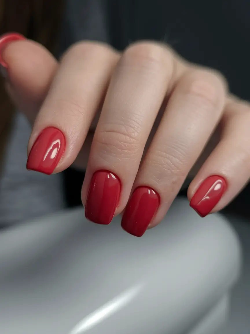 August 2025 nails design ideas Crimson Espresso Squares